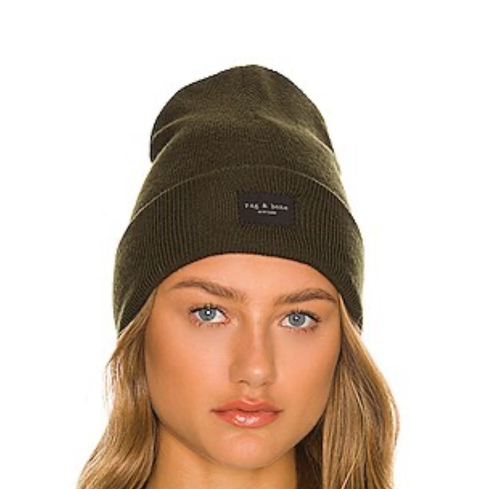 Rag & Bone Dark Green Knit Beanie New!